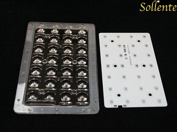 ส่วนประกอบไฟถนนของไฟ LED Cree XTE เลนส์พาวเวอร์ 28 วัตต์สำหรับ XPG